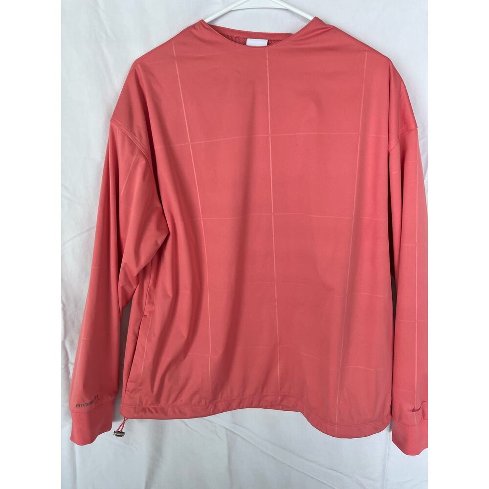 NIKE STORM-FIT WOMEN'S LONG SLEEVE GRID PULL OVER TOP Windbreaker